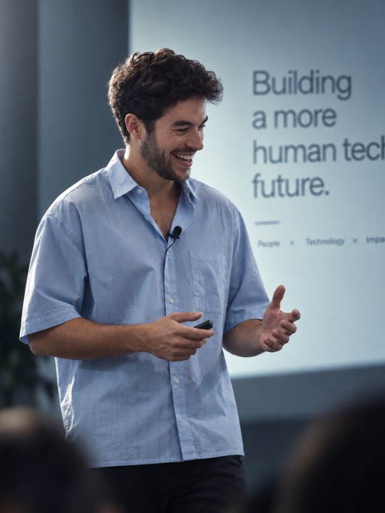 Javier Navero giving a talk